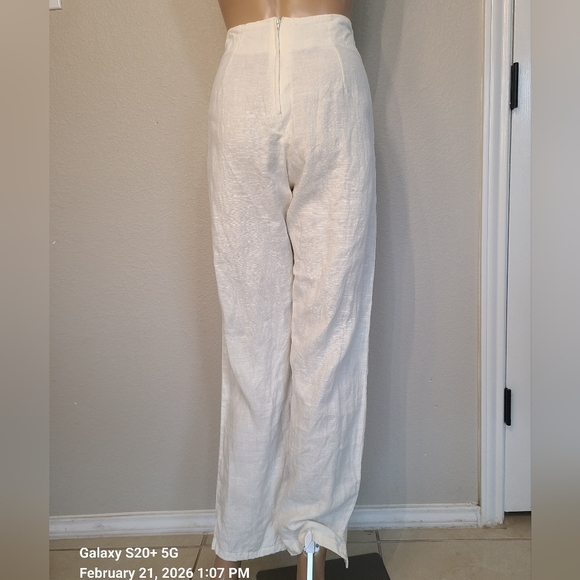 White Linen Pants - Picture 7 of 16